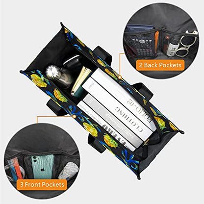 TOPDesign Utility Water Resistant Tote Bag with 13 Pockets, Zipper Closure - color: Artichoke, size: Large