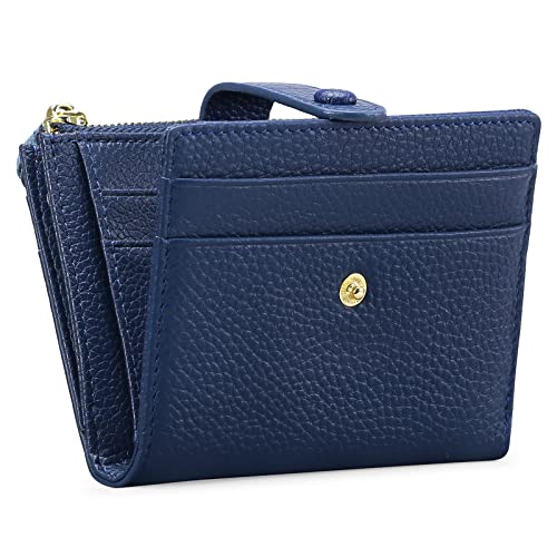 FALAN MULE Small Wallets for Women RFID Blocking Leather Womens Wallet - color: AD-Royal Blue