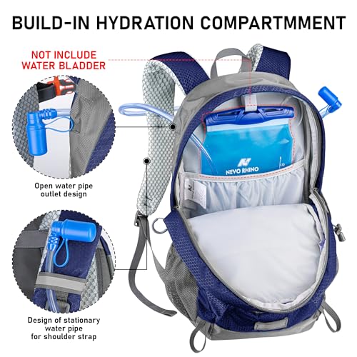N NEVO RHINO Hiking Backpack,20L Waterproof Hiking Outdoor Daypack - color: Royalblue