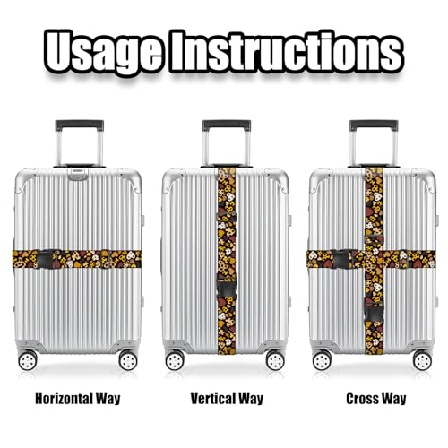 Nuxovilar Luggage Straps Set for Suitcase 1.96x90.5in Polyester - color: YLU10321, size: 1.96"x90.5"