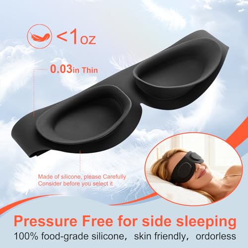TSYL Travel Sleep Mask: Ultra Lightweight 3D Contoured Sleep Eye Mask