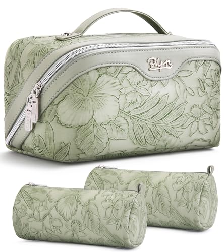 BOYATU Travel Makeup Bags Cosmetic Organizer Bag: 3-Set Make up Bag - color: 02-Light Green