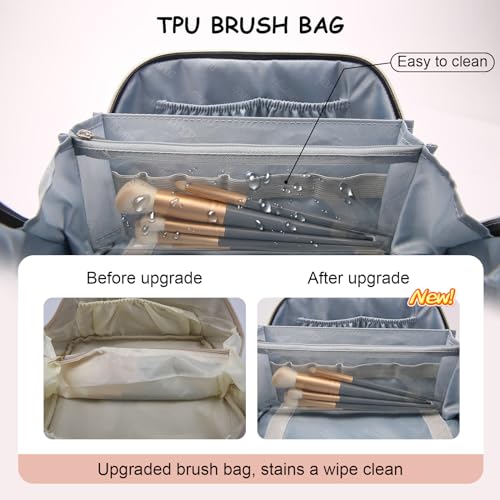 BOYATU Travel Makeup Bags Cosmetic Organizer Bag: 3-Set Make up Bag - color: 01-Z-Pink