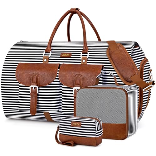 Garment Bag for Travel Convertible Carry on Travel Duffel Bag for Men Women - color: A02-Black