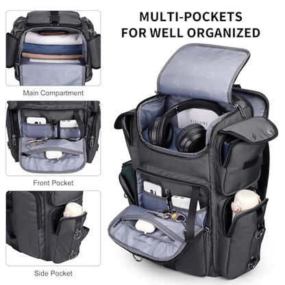 WITZMAN Travel Backpack for Men Carry-on Laptop Backpack - color: Upgrade Silvery Grey