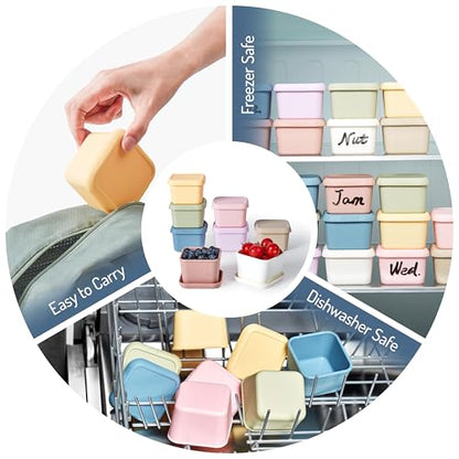 ISSEVE 6Pack 6oz Silicone Snack Containers for Kids with Lids, Reusable - size: 6oz-6pack