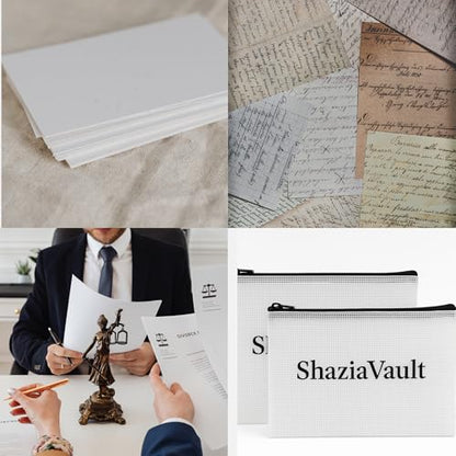 Zippered Mesh Document Bag Large Waterproof File Organizer Pouch for Important Papers, Certificates, Passports, Receipts & Travel Documents Durable Storage Zip Bag