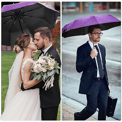 Jexine Windproof Travel Umbrella Compact Small - color: Purple