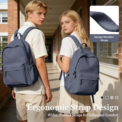 Middle School Backpack, Cute College Backpack for Women,High School Bookbag - color: Blue Purple