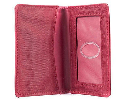 Big Skinny Card Case Slim Wallet, Holds Up to 16 Cards - color: Red