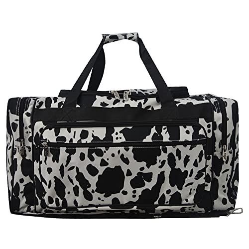NGIL Canvas 23" inch Duffle Bag (Cow Splatter-Black) - color: Cow Splatter-Black