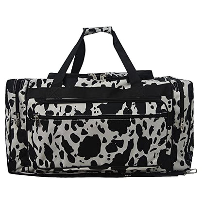 NGIL Canvas 23" inch Duffle Bag (Cow Splatter-Black) - color: Cow Splatter-Black