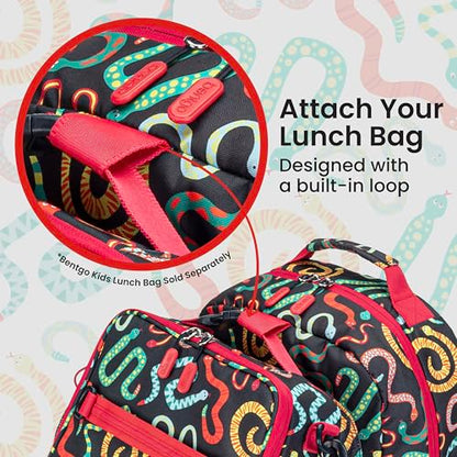 Bentgo Kids Print Durable & Water-Resistant Backpack - color: Sssnakes, size: Kids Medium