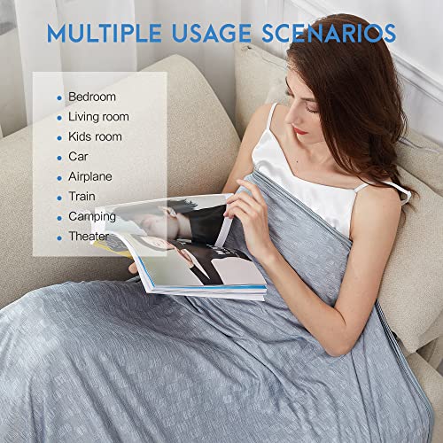 AmyHomie Cooling Blanket for Hot Sleepers,Lightweight Summer Twin Size - color: Grey, size: Twin 60x80