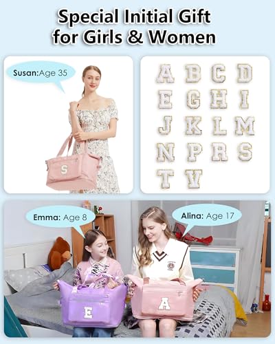 Women Girl Birthday Gifts Weekend Sleepover Overnight Duffle Bag - color: Purple, style: S