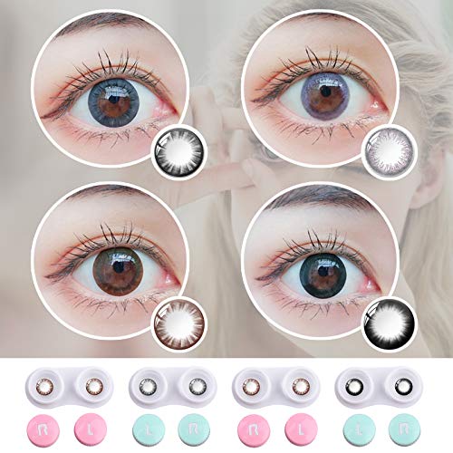 cauyuan Cute Contact Lens Case Portable Travel Box - color: D-Silver