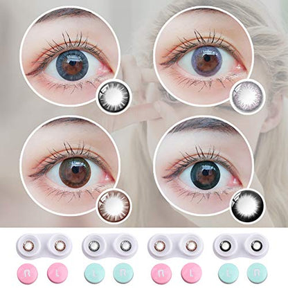 cauyuan Cute Contact Lens Case Portable Travel Box - color: D-Silver