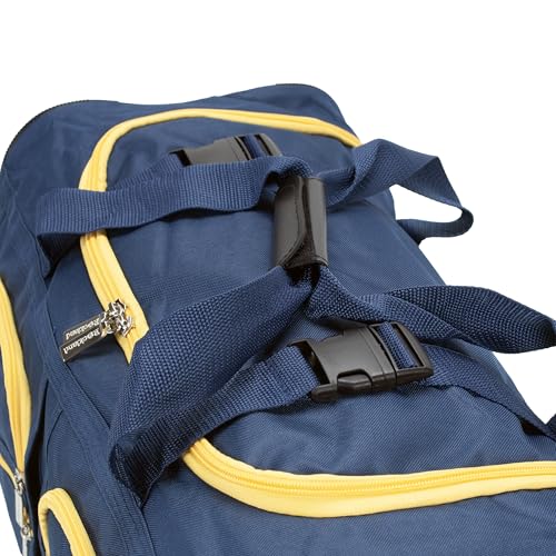 Rockland Rolling Duffel Bag, Black, 22" - color: 네이비, size: 40-Inch