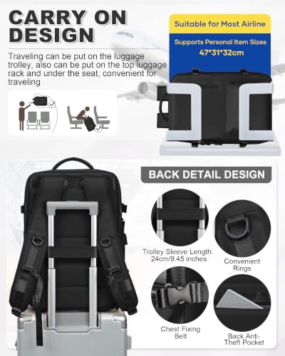 Vacuum Backpack Travel with Pump, Vacuum Seal Compression Bags For Clothing