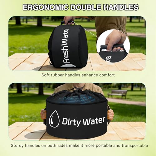 Nilight 1 Pack RV Sewer Hose Storage Bag Waterproof Black with Mesh Top - color: 1 PC, Black, size: Drawstring Mesh Top