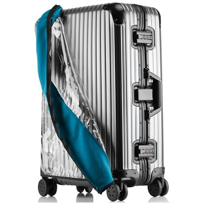 Transparent PVC Suitcase Cover, No Disassembly Required Clear Luggage Protector Suitcase Cover - color: Blue, size: 20