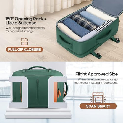 7 Piece luggage sets with YKK Zipper 20/24/28" with Backpack - color: Army Green, size: 7 piece set (20/24/28inch)