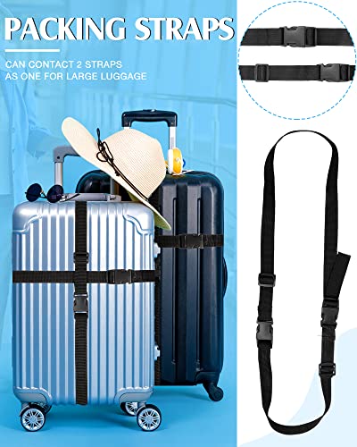 30 Pack 78 x 1 Inch Strap Buckle Packing Straps Luggage Straps Suitcase Adjustable Belt Utility Straps with Buckle