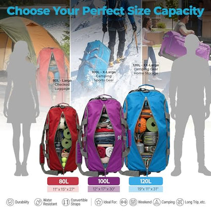 Bago Rolling Duffle Bag with Wheels - 27" 80L Foldable Weekender Bag, Waterproof Travel Duffel Bag, Heavy Duty Lightweight Duffle Bag for Traveling, Rolling Duffel Bag with Wheels (SnowGray2023) - color: SnowGray, size: 80L