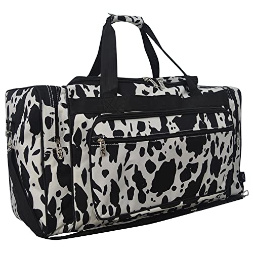 NGIL Canvas 23" inch Duffle Bag (Cow Splatter-Black) - color: Cow Splatter-Black