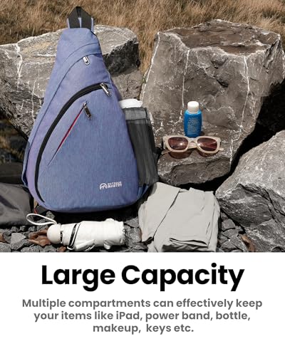 OutdoorMaster Sling Bag, Hiking Daypack, Crossbody Shoulder Chest Urban - color: Light Purple