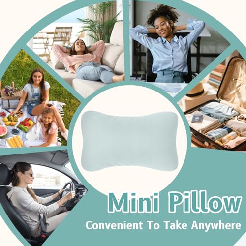 vocheer Small Pillow with Removable Cover, 11"x 7" Tiny Travel Pillow 1PC - color: Sage-1pc