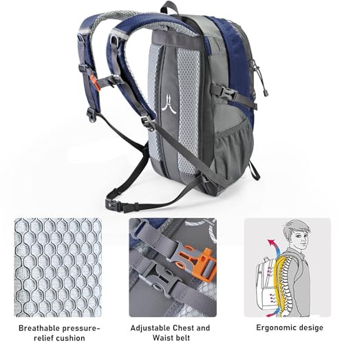 N NEVO RHINO Hiking Backpack,20L Waterproof Hiking Outdoor Daypack - color: Royalblue