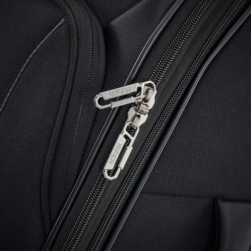 American Tourister 4 KIX 2.0 Expandable Softside Luggage with Spinner Wheels, 24 SPINNER, BLACK - color: Black, size: 24 SPINNER