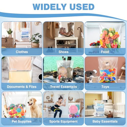 20 Count 16" x 18" Large 3 Gallon Plastic Zipper Storage Bags, 3 Gallon Clear Reclosable Storage Bags Great for Clothes, Shoes, Travel (4.72 Mil Thick) - size: 3 Gallon (20 Count)