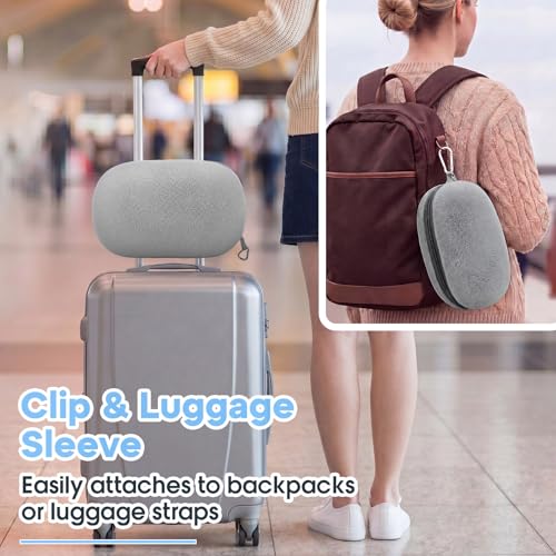 Hooded Blanket for Airplane Travel, Compact Fleece, Grey - color: Grey