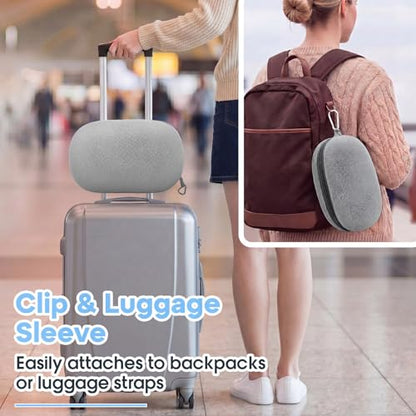 Hooded Blanket for Airplane Travel, Compact Fleece, Grey - color: Grey