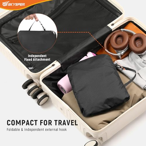 SKYSPER Small Packable Hiking Backpack 20L Anti-theift Travel Daypack - color: Black