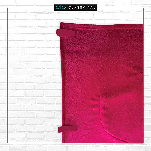 Wheelchair Blanket with Pouch for Adults, Fleece Wrap for Airplane & Train, Packable Nap Travel Accessories (Ruby Red) - color: Ruby Red