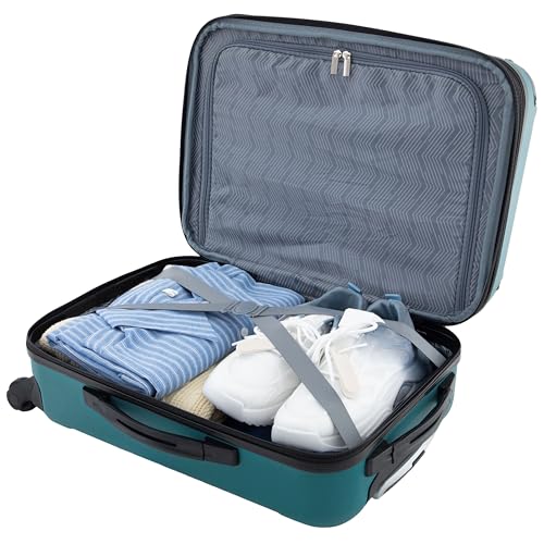 Travelers Club Chicago Hardside Expandable Spinner Luggage, Teal, 22" Carry-On - color: Teal, size: 1-Piece (22" Carry-On)