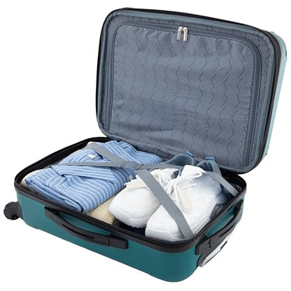 Travelers Club Chicago Hardside Expandable Spinner Luggage, Teal, 22" Carry-On - color: Teal, size: 1-Piece (22" Carry-On)