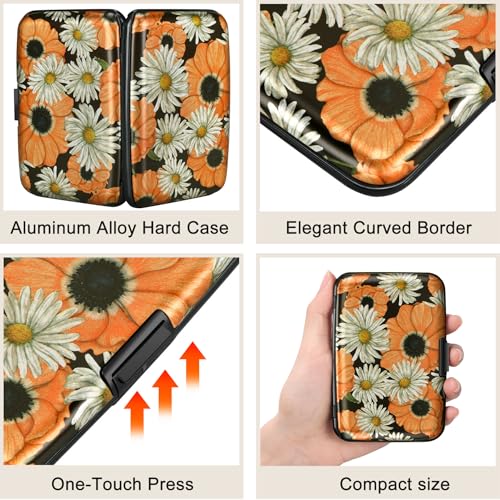 ELFISH RFID Aluminum Wallet Credit Card Protector Case Holder for Men Women - color: Chamomile