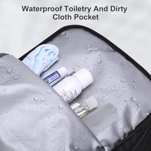 HOMIEE 50L Travel Backpack Large Suitcase Water Resistant Carry on Luggage - color: Black, size: 3X-Large