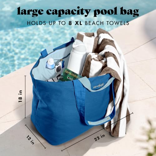 Fit & Fresh All The Things XL Beach Bag for Women, Oversized Travel Tote - color: Cobalt