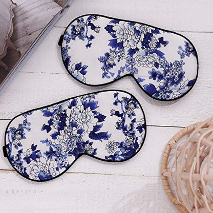 MAXFEEL Feel 100% Pure Silk Eye Mask - Sleep Eye Cover in Floral Colors (#39) - color: #39