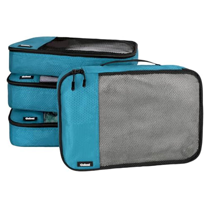 Packing Cubes for Travel,4 Set Packing Cubes for Suitcases,Lightweight Mesh Luggage Organizer Bag with Double Zipper,Blue - color: Blue