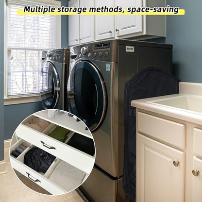 Collapsible Laundry Basket, 90L Tear Proof Mesh Pop-up Hamper - color: Black, size: Square-Tear Proof，1 Pack