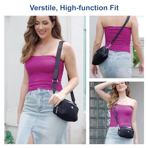 Pander Crossbody Sling Bag – Everyday Purse with Adjustable Strap, Perfect for Travel, Errands, and Daily Use - color: Cherry Pink