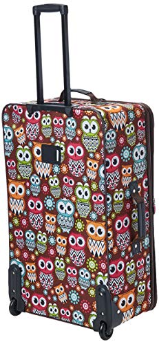 Rockland Vara Softside 3-Piece Upright Luggage Set,Expandable, Owl, 20 inch,22 inch,28 inch - color: OWL