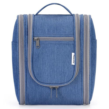 Narwey Hanging Travel Toiletry Bag for Women, Cosmetic Makeup Bag - color: AH-Navy Blue, size: Medium