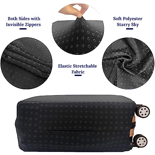 Luggage Cover, Protective Washable Suitcase Cover - Travel Elastic Spandex Suitcase Protector Fits 22 to 24Inch Black - color: Black, size: M: Fit 22-24 Inch Luggage